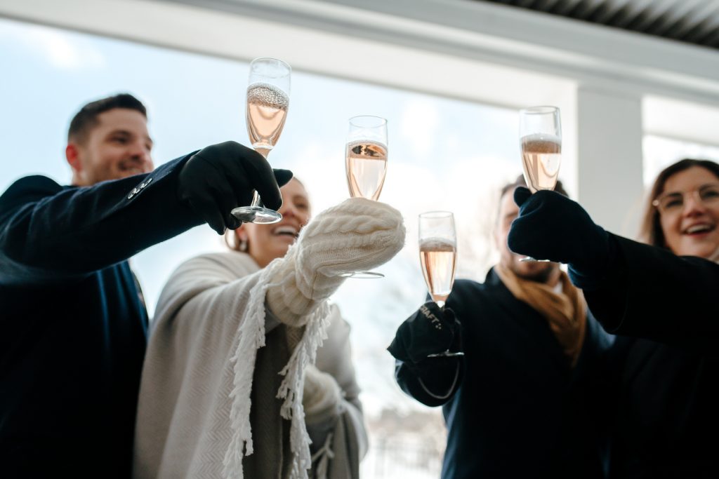 cérémonie mariage extérieure hiver