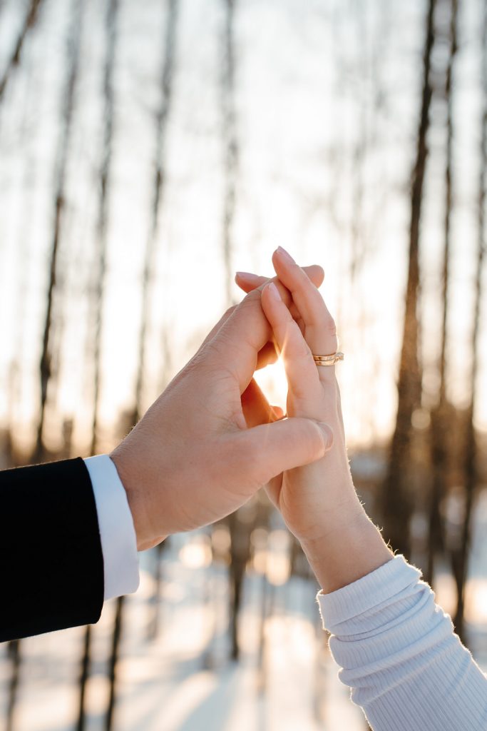 photo couple mariage hiver