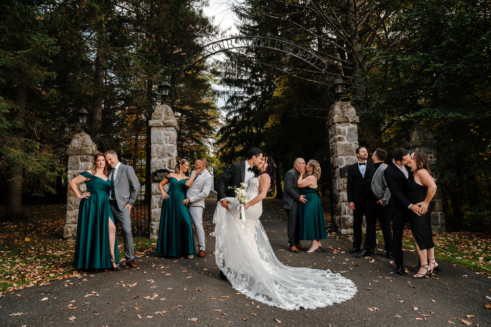 cortège mariage extérieur Manoir Maplewood