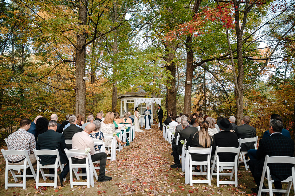 cérémonie mariage automne Manoir Maplewood Cantons-de-l’Est