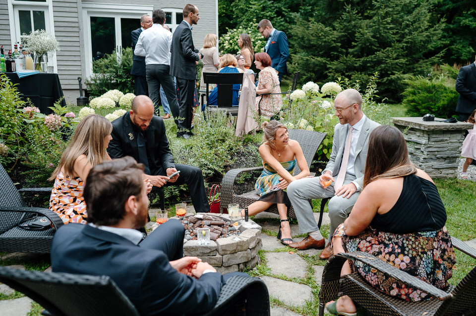 moment convivial cocktail mariage extérieur