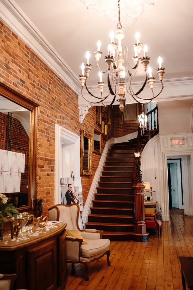 escalier manoir maplewood estrie