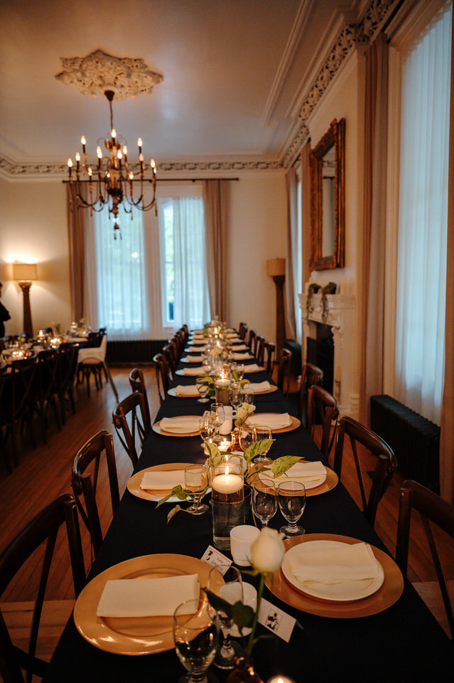 tables rectangulaires réception mariage manoir maplewood Estrie